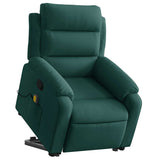 Fauteuil de massage inclinable Vert foncé Velours