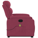Fauteuil de massage inclinable Rouge bordeaux Velours