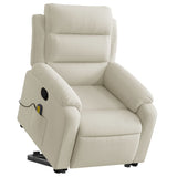 Fauteuil de massage inclinable Crème Velours