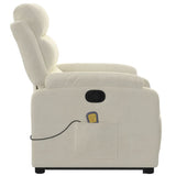 Fauteuil de massage inclinable Crème Velours