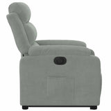 Fauteuil inclinable électrique gris clair velours