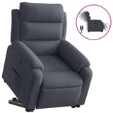 Fauteuil inclinable électrique gris foncé velours