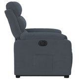 Fauteuil inclinable électrique gris foncé velours