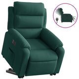 Fauteuil inclinable électrique vert foncé velours
