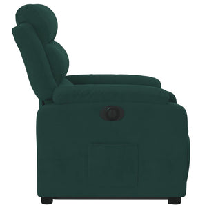 Fauteuil inclinable électrique vert foncé velours