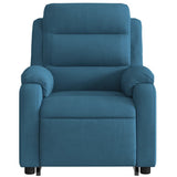 Fauteuil inclinable électrique bleu velours
