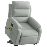 Fauteuil inclinable de massage électrique gris clair velours