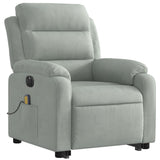 Fauteuil inclinable de massage électrique gris clair velours