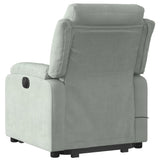 Fauteuil inclinable de massage électrique gris clair velours