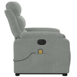 Fauteuil inclinable de massage électrique gris clair velours