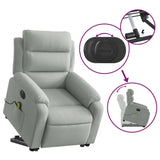 Fauteuil inclinable de massage électrique gris clair velours