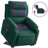 Fauteuil inclinable de massage électrique vert foncé velours