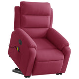 Fauteuil inclinable de massage électrique rouge bordeaux