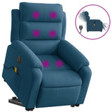 Fauteuil inclinable de massage électrique bleu velours