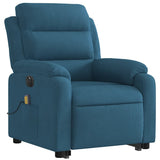 Fauteuil inclinable de massage électrique bleu velours