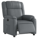 Fauteuil inclinable électrique Gris Similicuir