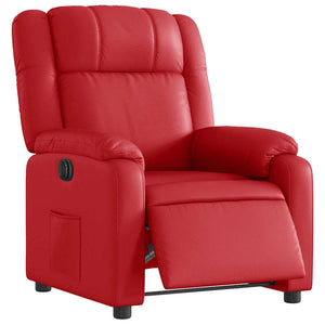 Fauteuil inclinable électrique Rouge Similicuir