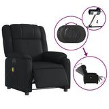 Fauteuil de massage inclinable électrique noir similicuir