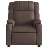Fauteuil de massage inclinable électrique marron similicuir