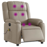 Fauteuil de massage inclinable électrique cappuccino similicuir