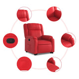Fauteuil inclinable Rouge Similicuir