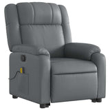 Fauteuil inclinable de massage Gris Similicuir