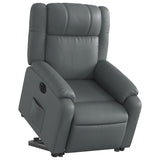 Fauteuil inclinable électrique gris similicuir