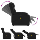 Fauteuil inclinable de massage électrique noir similicuir