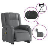 Fauteuil inclinable de massage électrique gris similicuir