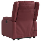 Fauteuil inclinable de massage électrique rouge bordeaux