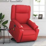 Fauteuil inclinable de massage électrique rouge similicuir