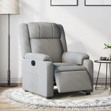 Fauteuil inclinable électrique Gris clair Tissu