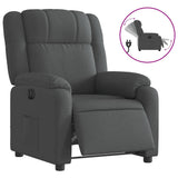 Fauteuil inclinable électrique Gris foncé Tissu