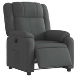 Fauteuil inclinable électrique Gris foncé Tissu