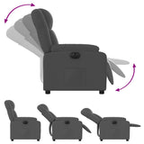 Fauteuil inclinable électrique Gris foncé Tissu
