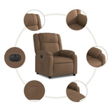 Fauteuil inclinable électrique Marron Tissu