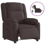 Fauteuil inclinable électrique Marron foncé Tissu