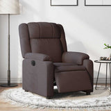 Fauteuil inclinable électrique Marron foncé Tissu
