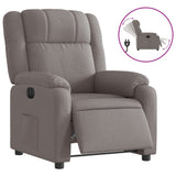 Fauteuil inclinable électrique Taupe Tissu