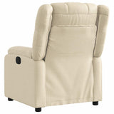 Fauteuil inclinable électrique Crème Tissu