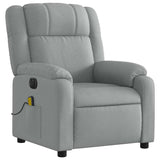 Fauteuil de massage inclinable électrique gris clair tissu