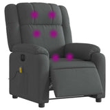 Fauteuil inclinable de massage électrique gris foncé tissu