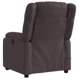 Fauteuil de massage inclinable électrique Marron foncé Tissu