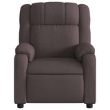 Fauteuil de massage inclinable électrique Marron foncé Tissu
