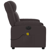 Fauteuil de massage inclinable électrique Marron foncé Tissu