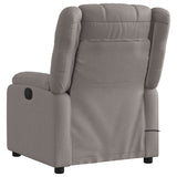 Fauteuil de massage inclinable électrique Taupe Tissu