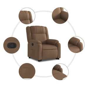 Fauteuil inclinable Marron Tissu