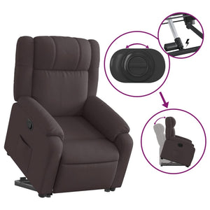 Fauteuil inclinable marron foncé tissu