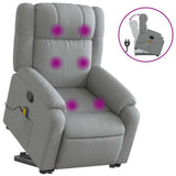 Fauteuil de massage inclinable Gris clair Tissu