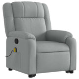 Fauteuil de massage inclinable Gris clair Tissu
